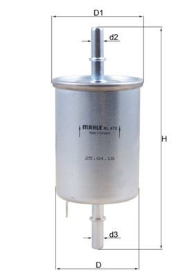 MAHLE ORIGINAL Fuel filter Article number: KL 470 cheaply