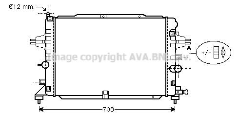 AVA COOLING SYSTEMS Engine radiator Article number: OLA2490 cheaply