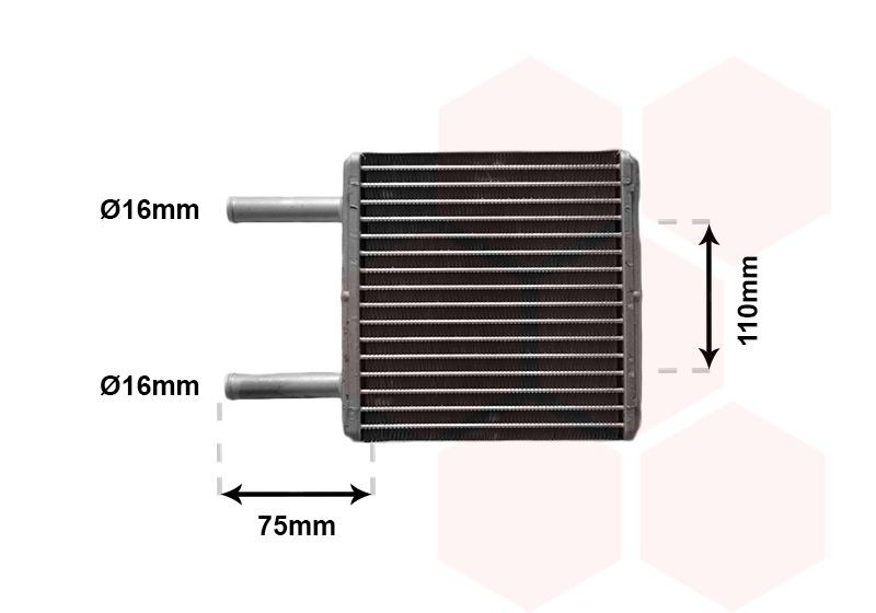 VAN WEZEL Heater matrix Article number: 37006094 cheaply