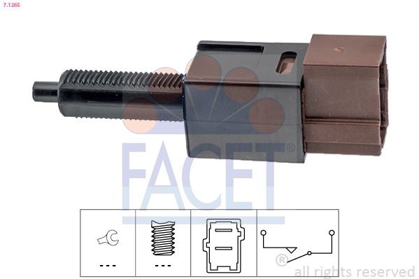 FACET Brake Light Switch Article number: 7.1265 cheaply