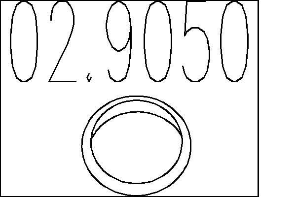 MTS Exhaust pipe gasket Article number: 02.9050 cheaply
