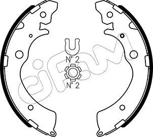 CIFAM Brake Shoe Set Article number: 153-154 cheaply