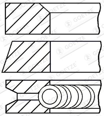 GOETZE ENGINE Piston Ring Kit Article number: 08-502207-00 cheaply