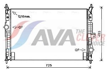 AVA COOLING SYSTEMS Engine radiator Article number: PE2386 cheaply