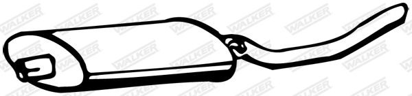 WALKER Rear silencer Article number: 04777 cheaply