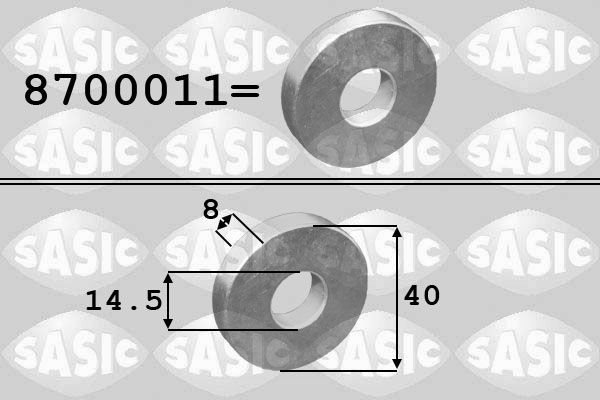 SASIC 8700011 Washer, crankshaft pulley C5 2.2 HDi (RE4HPE, RE4HP2, RE4HRE, RE4HR2) 163 PS Diesel 2008