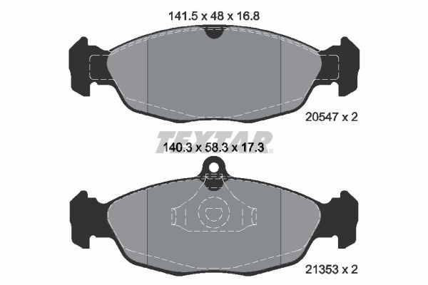 TEXTAR Brake discs and pads set Article number: 89000800 cheaply