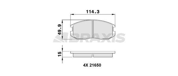 BRAXIS Brake pad set Article number: AA0137 cheaply