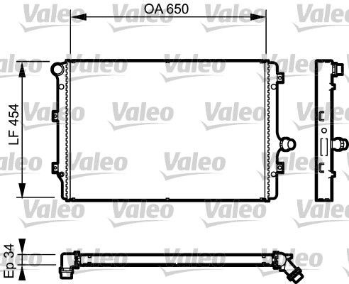VALEO Engine radiator Article number: 735087 cheaply