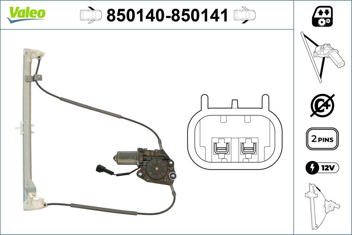 VALEO Window regulator Article number: 850140 cheaply