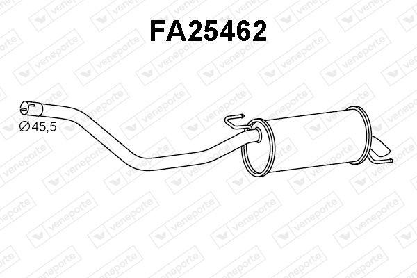 VENEPORTE Rear silencer Article number: FA25668 cheaply