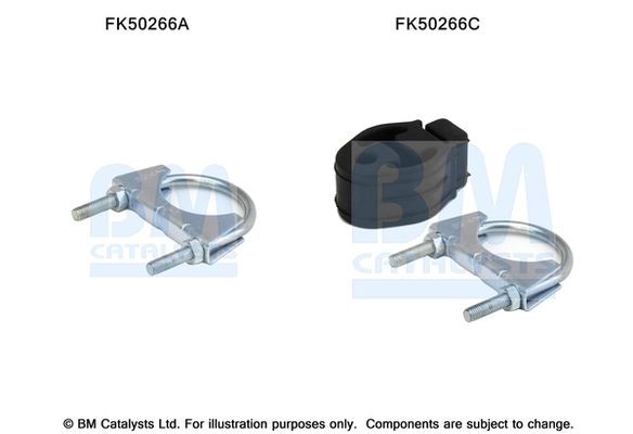 BM CATALYSTS Mounting Kit, exhaust pipe Article number: FK50266 cheaply