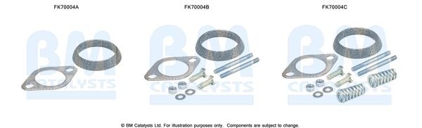 BM CATALYSTS Mounting Kit, exhaust pipe Article number: FK70004 cheaply