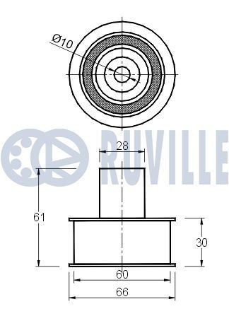 RUVILLE Anti-Friction Bearing, suspension strut support mounting Article number: 865308 cheaply