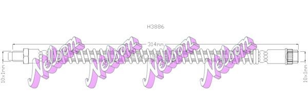KAWE Brake hose Article number: H3886 cheaply