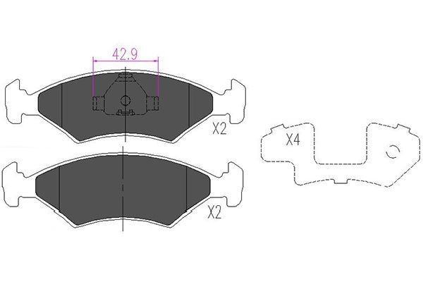 KAVO PARTS Brake pad set Article number: KBP-4532 cheaply