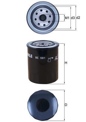 KNECHT Oil filter Article number: OC 581 cheaply