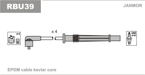 JANMOR Ignition Cable Kit Article number: RBU39 cheaply