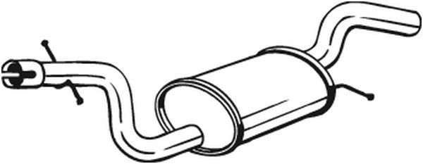BOSAL Middle silencer Article number: 233-719 cheaply