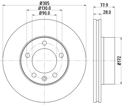 MINTEX Brake disc Article number: MDC1505C cheaply