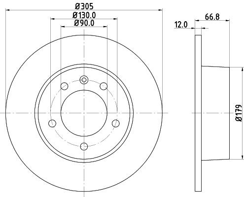 MINTEX Brake disc Article number: MDC1539C cheaply