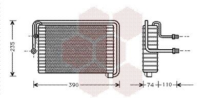 VAN WEZEL Air conditioning evaporator Article number: 1700V021 cheaply
