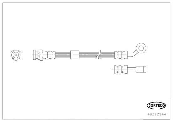 CORTECO Brake hose Article number: 49392944 cheaply