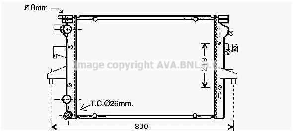 AVA COOLING SYSTEMS Engine radiator Article number: VN2231 cheaply