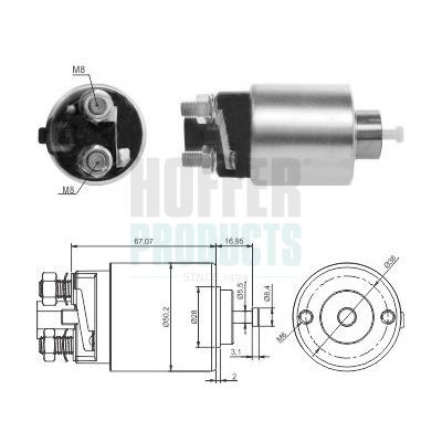 HOFFER Starter solenoid Article number: 6646285 cheaply