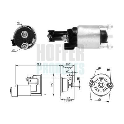 HOFFER Starter solenoid Article number: 6646315 cheaply