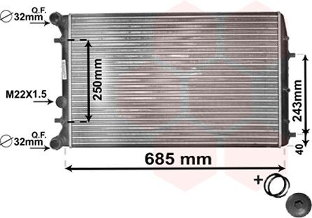 VAN WEZEL Radiaator, mootorijahutus Artikli number: 76002010 soodsalt