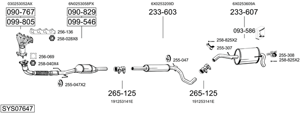 BOSAL Middle silencer Article number: 289-967 cheaply