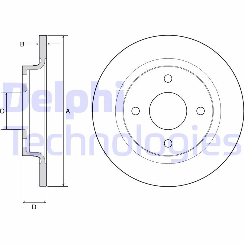 DELPHI Brake disc Article number: BG4954C cheaply
