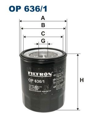 FILTRON Oil filter Article number: OP 636/1 cheaply