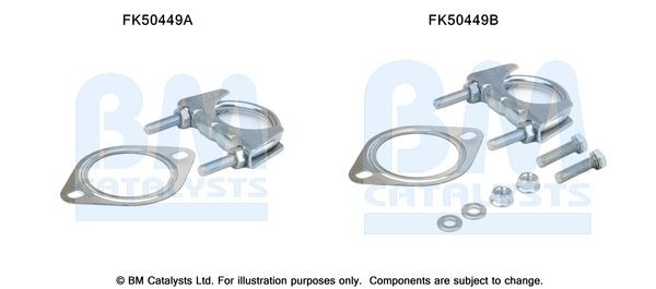 BM CATALYSTS Mounting Kit, exhaust pipe Article number: FK50449 cheaply