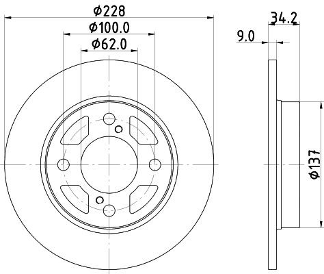 MINTEX Brake disc Article number: MDC2868C cheaply