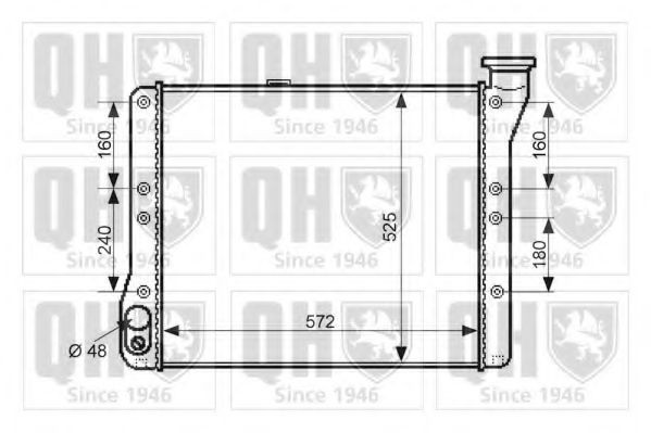 QUINTON HAZELL Engine radiator Article number: QER1416 cheaply