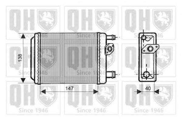 QUINTON HAZELL Heater matrix Article number: QHR2075 cheaply