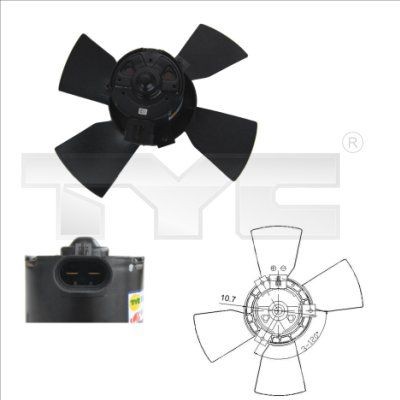 TYC Fan, radiator Article number: 825-0015 cheaply