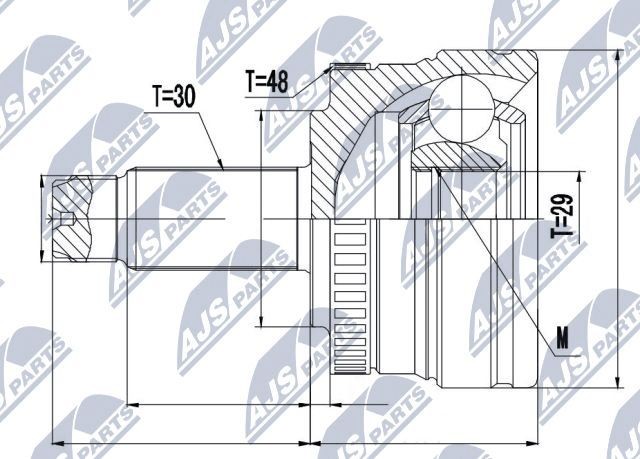 NTY Joint kit, drive shaft Article number: NPZ-LR-013 cheaply