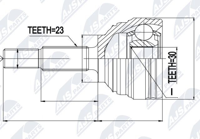 NTY Joint kit, drive shaft Article number: NPZ-RE-023 cheaply