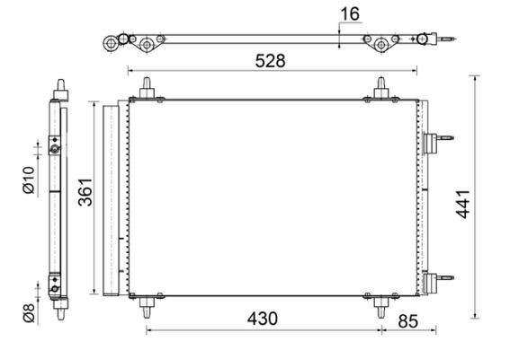 MAHLE ORIGINAL Air conditioning condenser Article number: AC 554 000S cheaply