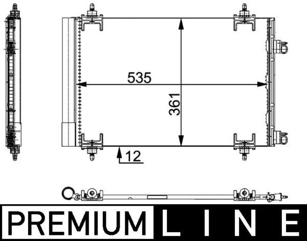 MAHLE ORIGINAL Air conditioning condenser Article number: AC 668 000P cheaply