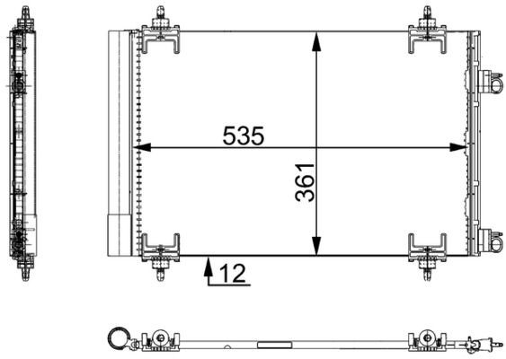 MAHLE ORIGINAL Air conditioning condenser Article number: AC 668 000S cheaply