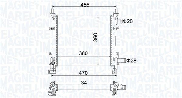 MAGNETI MARELLI Radiaator, mootorijahutus Artikli number: 350213161900 soodsalt
