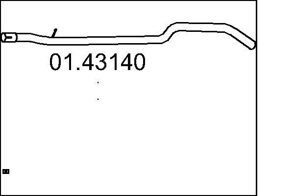 MTS Exhaust Pipe Article number: 01.43140 cheaply