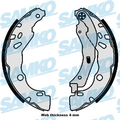 SAMKO Brake Shoe Set Article number: 81109 cheaply