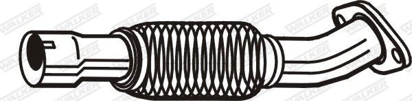 WALKER 10718 Corrugated Pipe, exhaust system FOCUS 1.8 TDCi 100 PS Diesel 2007