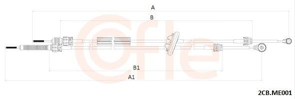 COFLE 2CB.ME001 Cable, manual transmission CRAFTER e-Crafter 136 PS Electric