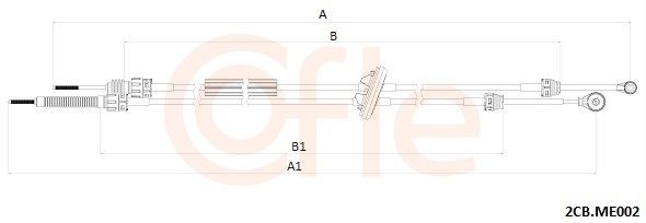 COFLE 2CB.ME002 Cable, manual transmission CRAFTER e-Crafter 136 PS Electric